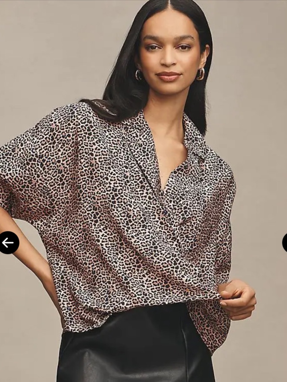 ANTHROPOLOGIE 
The Dylon Short-Sleeve Wide-Placket Top - Multicolor